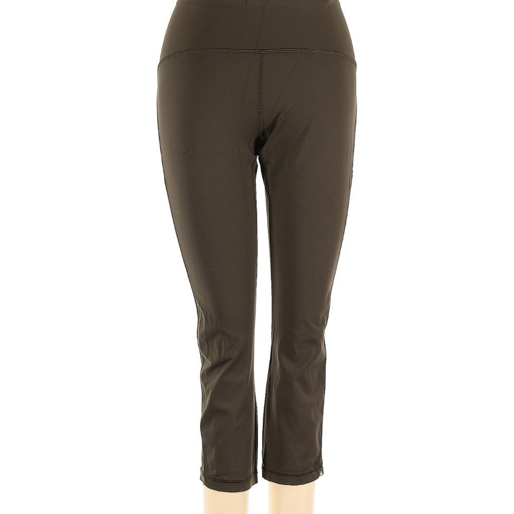 Lululemon Athletica Gray- Green Leggings High-Rise Stretch 3/4 length